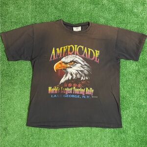 2000 Americade Biker Sun Faded T-Shirt